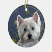 STARLIGHT WESTIE KERAMIK ORNAMENT (Links)