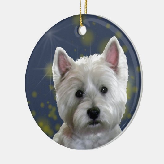 STARLIGHT WESTIE KERAMIK ORNAMENT (Links)