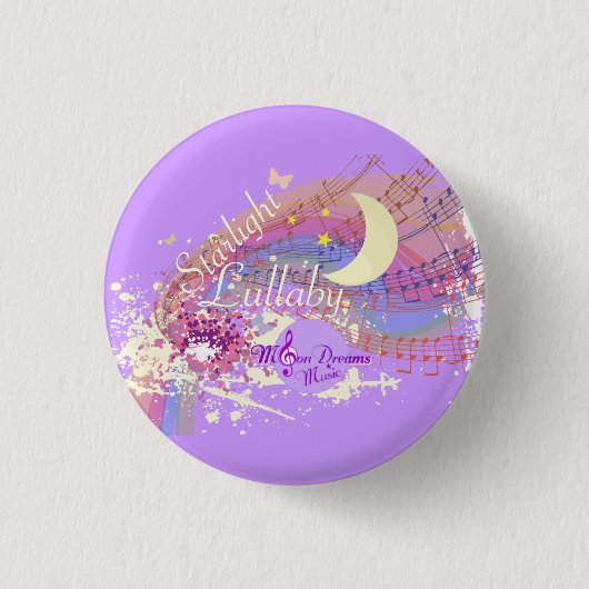 Starlight-Wiegenlied Colorsplash runder Magnet Button (Vorderseite)