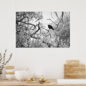 Starling auf einem gefrorenen Baum Poster (Küche)