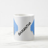 Starling auf Saguaro Cactus Foto Südwest Kaffeetasse (Mittel)