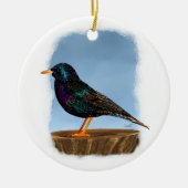 Starling-Ornament Keramik Ornament (Vorne)