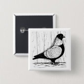 Starling Pigeon Silver-laced 1979 Button (Vorne & Hinten)