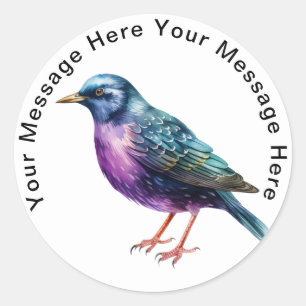 Starling Runder Aufkleber