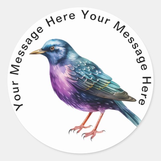 Starling Runder Aufkleber (Vorderseite)