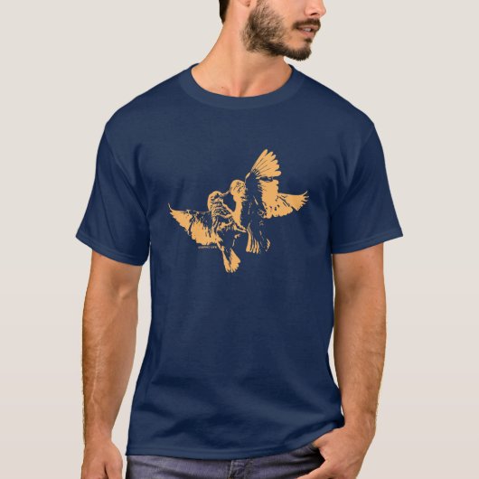 Starlings durch grafischen Leben-Entwurf T-Shirt (Vorderseite)