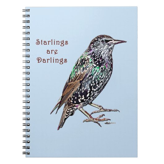 Starlings sind Darlings Notizblock (Vorderseite)