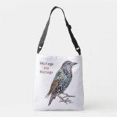 Starlings sind Darlings Tragetaschen Mit Langen Trägern (Rückseite)