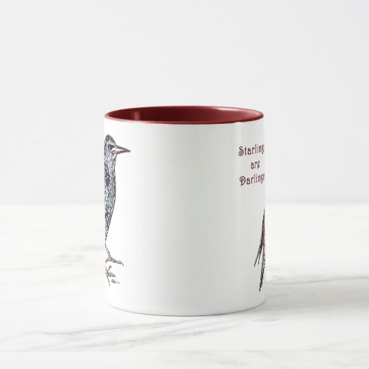 Starlings sind Lieblinge Tasse (Zentrum)