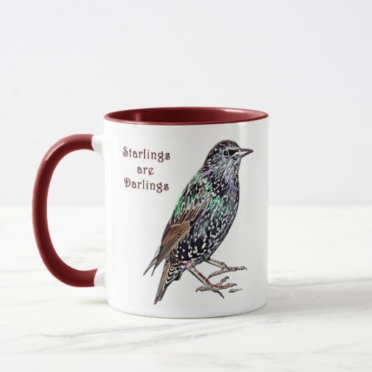Starlings sind Lieblinge Tasse (Links)