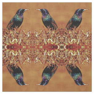 Starlings-Vogel-Gewebe Stoff