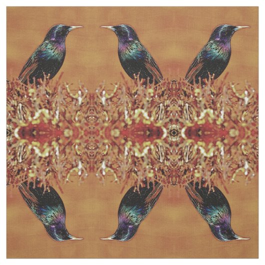 Starlings-Vogel-Gewebe Stoff (Muster)