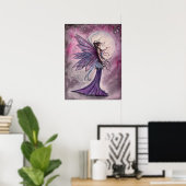 Starlit Amethyst Faiasy Fantasy Art Poster Print (Heimbüro)