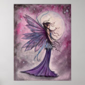 Starlit Amethyst Faiasy Fantasy Art Poster Print (Vorne)