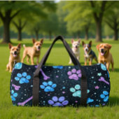 Starlit Bones Paw Print Duffle Bag