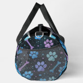 Starlit Bones Paw Print Monogram Personalize Duffle Bag (Rechts)
