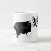 Starlit Corgi Cheer Jumbo-Tasse (Vorderseite)