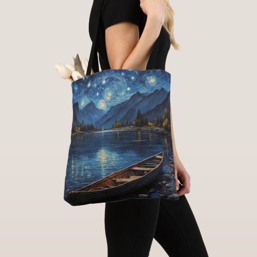 "Starlit Drift: Angeln unter dem Kosmos Tasche (Von Nahem)