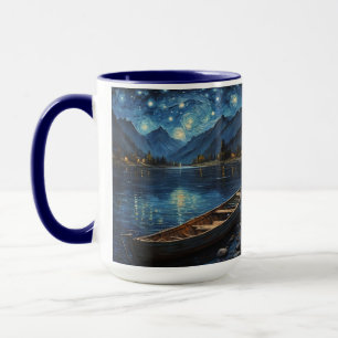 "Starlit Drift: Angeln unter dem Kosmos Tasse
