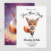 Starlit Fox of the Moonlit Meadows. Einladung (Vorne/Hinten)