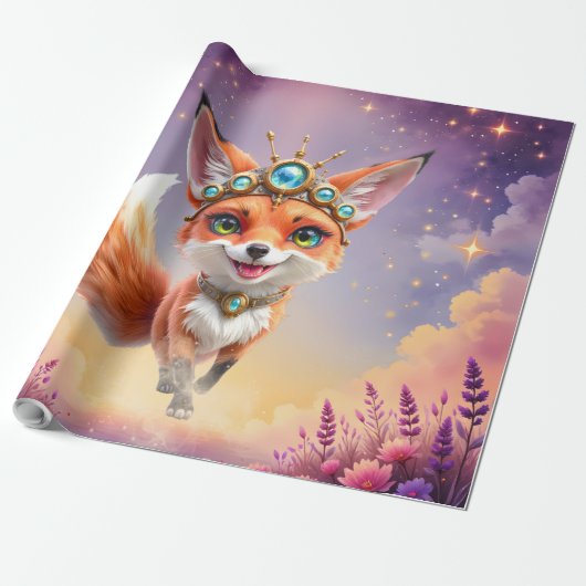 Starlit Fox of the Moonlit Meadows. Geschenkpapier (Ungerollt)