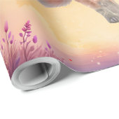 Starlit Fox of the Moonlit Meadows. Geschenkpapier (Rolleneckpunkt)