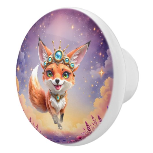 Starlit Fox of the Moonlit Meadows. Keramikknauf (Rechts)