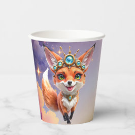 Starlit Fox of the Moonlit Meadows. Pappbecher