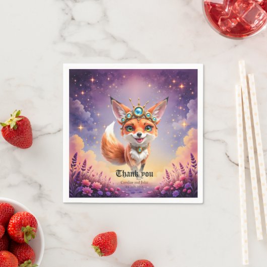 Starlit Fox of the Moonlit Meadows. Serviette (Beispiel)