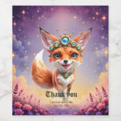 Starlit Fox of the Moonlit Meadows. Weinetikett (Einzelnes Label)