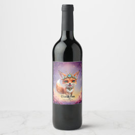 Starlit Fox of the Moonlit Meadows. Weinetikett