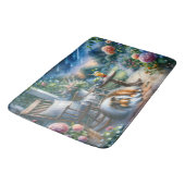 Starlit Garden Porch Sheltie Dream Badematte (Schrägansicht)