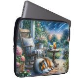 Starlit Garden Porch Sheltie Dream Laptopschutzhülle (Vorne Rechts)