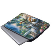 Starlit Garden Porch Sheltie Dream Laptopschutzhülle (Vorne Knopf)