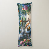 Starlit Garden Porch Sheltie Dream Seitenschläferkissen (Rückseite (Vertikal))