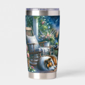 Starlit Garden Porch Sheltie Dream Thermobecher (Rückseite)