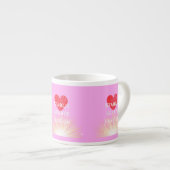 Starlit Hearts Fashion Red Heart Shine Espressotasse (Vorderseite Rechts)