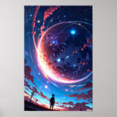 Starlit Horizon - Anime Space Poster (Vorne)
