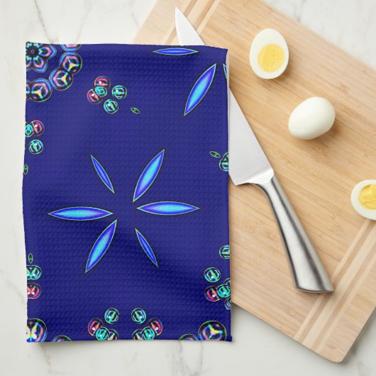 Starlit Kaleidoskop Geschirrtuch (Viertel Falte)