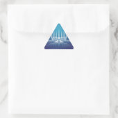 Starlit Menorah II Dreieckiger Aufkleber (Tasche)