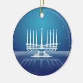 Starlit Menorah II Keramikornament (Links)