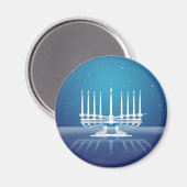 Starlit Menorah II Magnet (Vorderseite/Rückseite)
