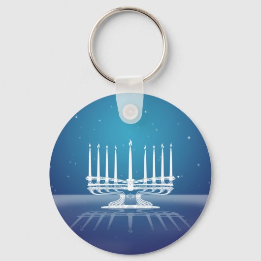 Starlit Menorah II Schlüsselanhänger (Vorderseite)