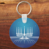 Starlit Menorah II Schlüsselanhänger (Vorderseite)