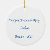 Starlit Nativity: Oh, Heilige Nacht- Keramik Ornament (Hinten)