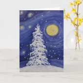 Starlit Night/Christmas Karte (Gelbe Blume)