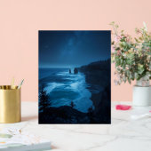 Starlit Ocean Cliffs - Milky Way Coast Nightscap Acrylschild (Hochzeit)