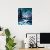 Starlit Path Through the Frost Poster (Heimbüro)