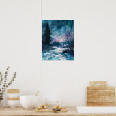 Starlit Path Through the Frost Poster (Küche)