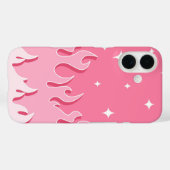 Starlit Pink Flames - Ästhetik Y2K Case-Mate iPhone Hülle (Rückseite (Horizontal))